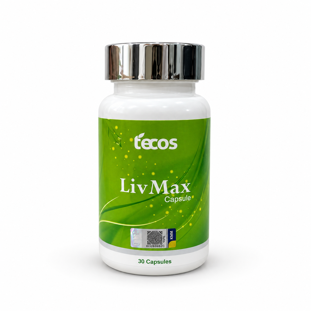 tecos LivMax Capsule product bottle on clean white background